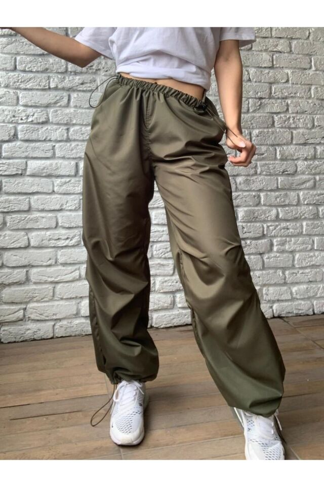 Antrasit Paraşüt Pantolon Haki - L